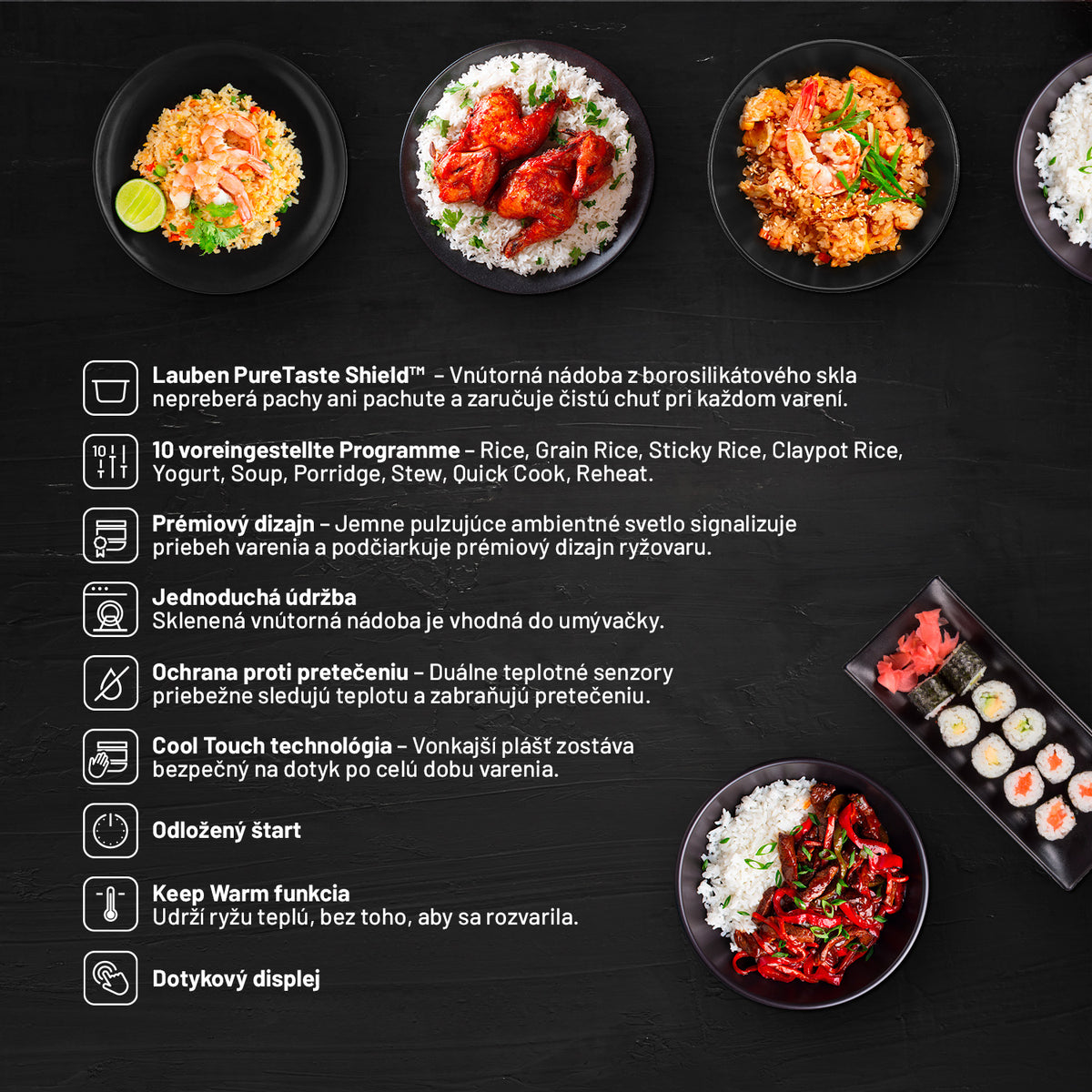 Lauben Glass Rice Cooker 1600AT